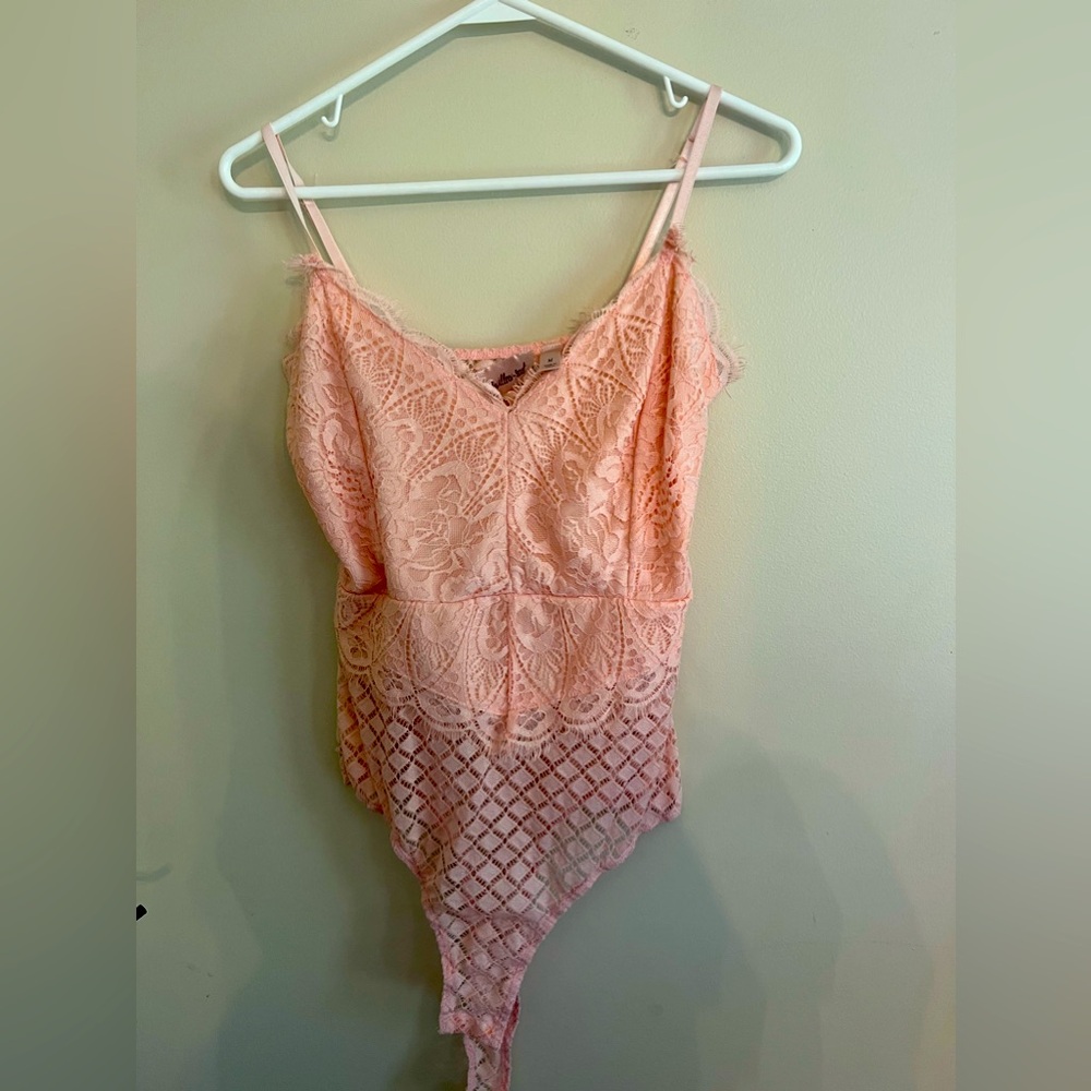 Willow and root pink body suit